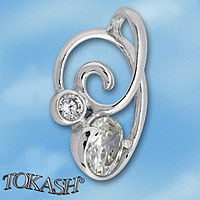 silver pendant stone 182536