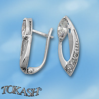 Silver Earings with stones 139975