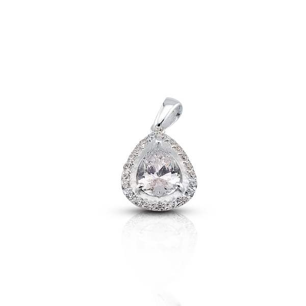 silver pendant stone 186316