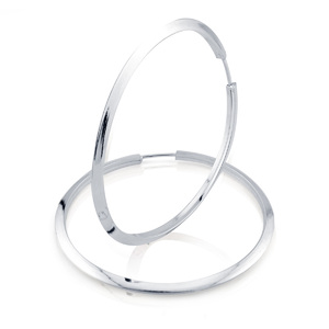 Silver earrings without stones - silver earrings hollow - 112650