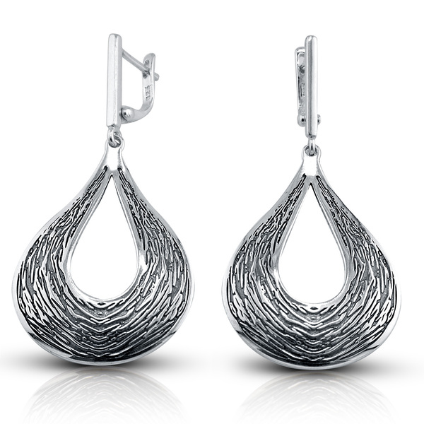 Silver Earings stone 131312
