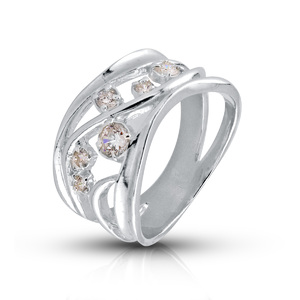 Silver rings with CZ - Silver rings with stone - 1596317