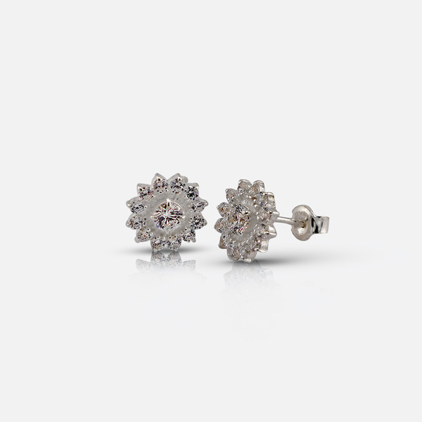 Silver Earings with stones 139354