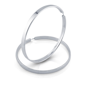 Silver earrings without stones - silver earrings hollow - 112765
