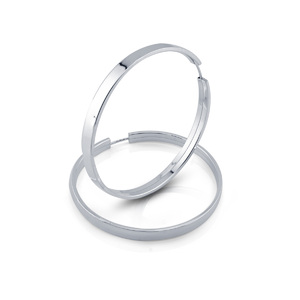 Silver earrings without stones - silver earrings hollow - 112750