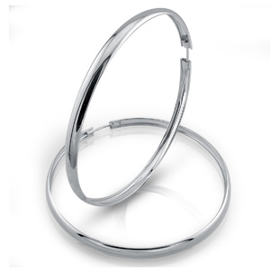 Silver earrings without stones - silver earrings hollow - 112575