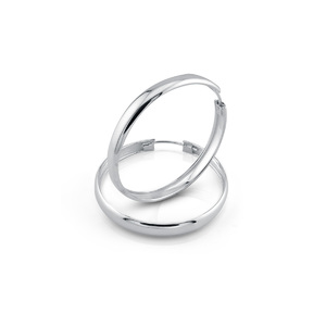 Silver earrings without stones - silver earrings hollow - 112540
