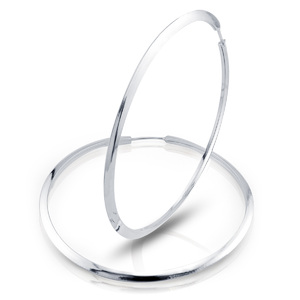 Silver earrings without stones - silver earrings hollow - 112665