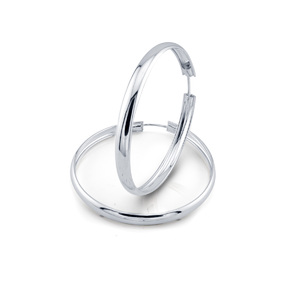 Silver earrings without stones - silver earrings hollow - 112550