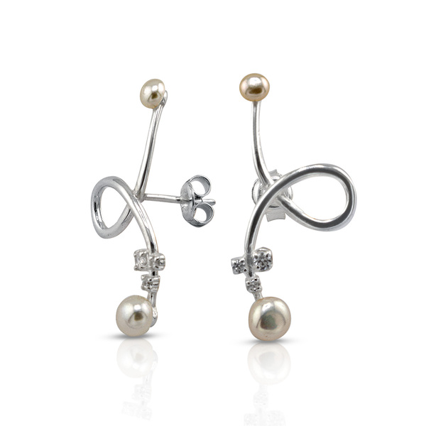 Earrings with pearls 115328