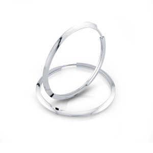 Silver earrings without stones - silver earrings hollow - 112640