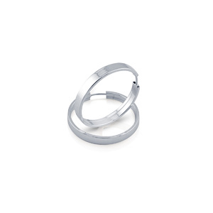Silver earrings without stones - silver earrings hollow - 112730