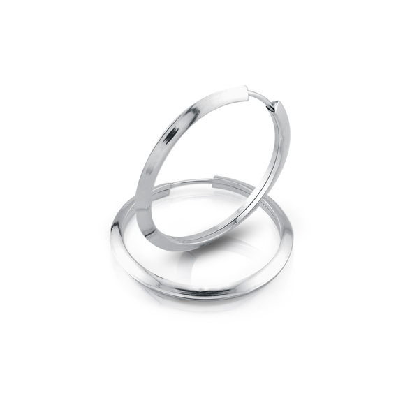 silver earrings hollow 112630