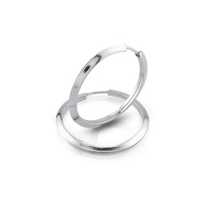 Silver earrings without stones - silver earrings hollow - 112630