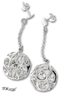 Silver Earings stone 131642