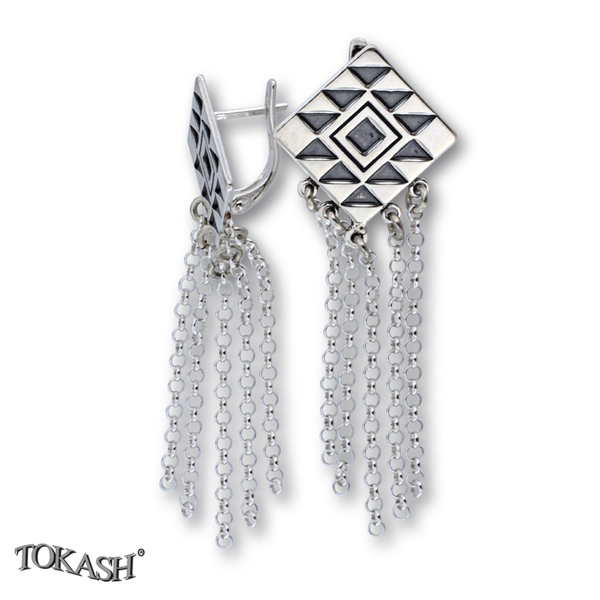 Silver Earings stone 131228