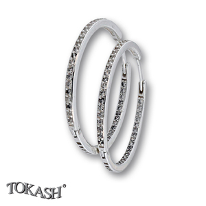 Silver earrings with CZ - Silver Earings with stones - 139334