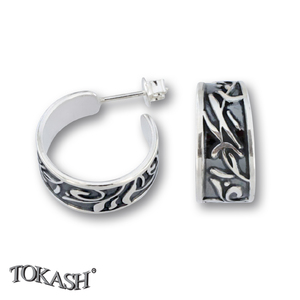 Silver earrings without stones - 131181
