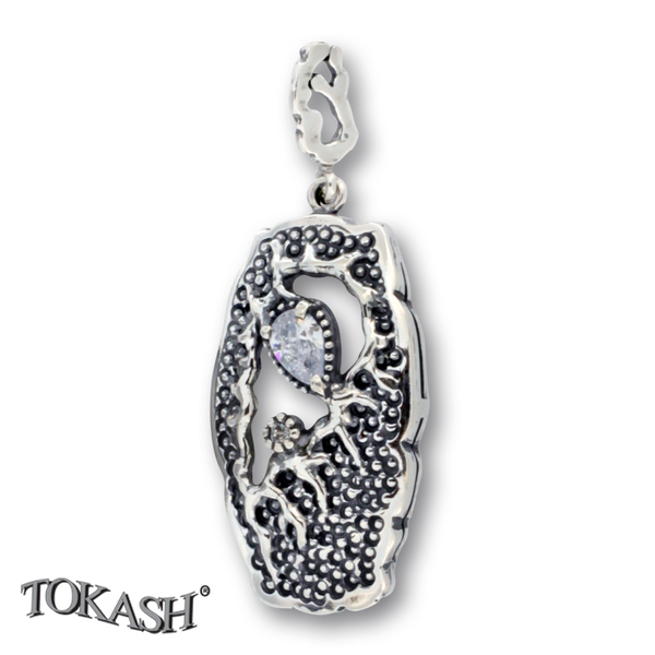 silver pendant stone 182189