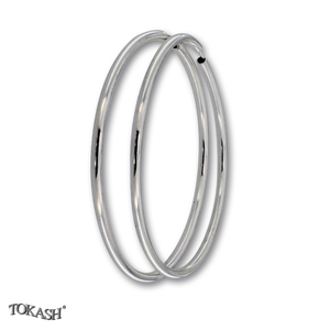 Silver earrings without stones - silver earrings hollow - 112465