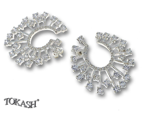 Silver Earings with stones 140641