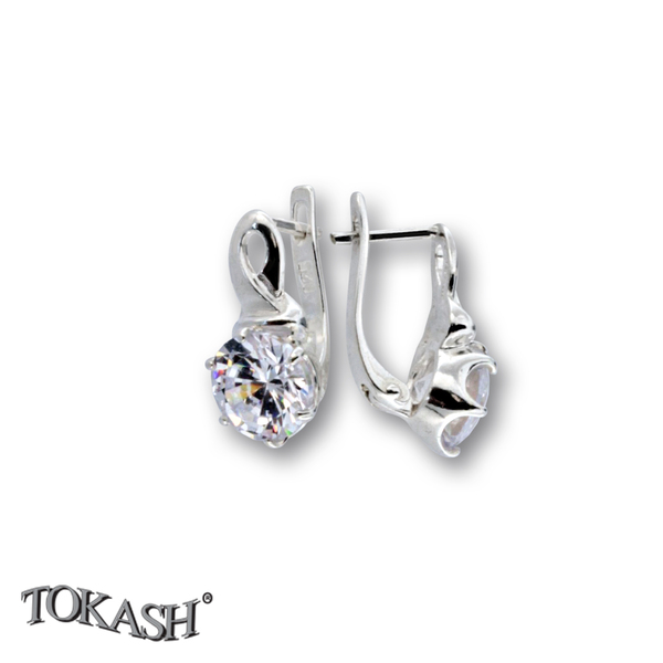 Silver Earings with stone 121331
