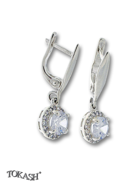 Silver Earings with stones 139256