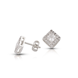 Silver earrings with CZ - Silver Earings with stones - 139388