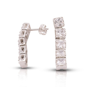 Silver Earings with stones 140390