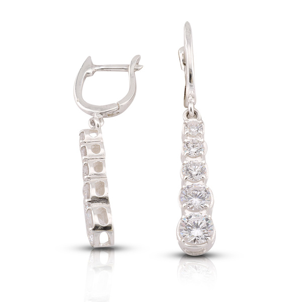 Silver Earings with stones 130379