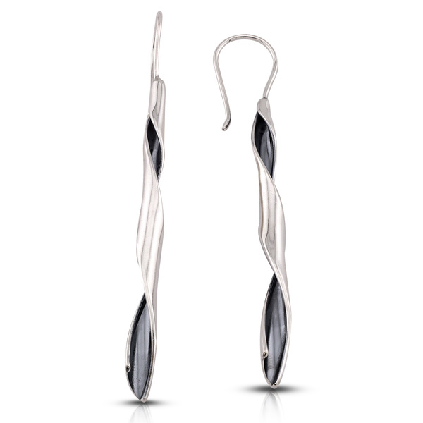 silver earrings hollow 401072