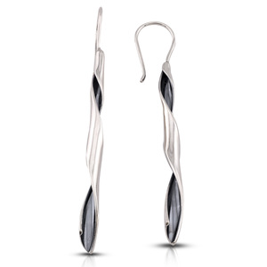 silver earrings hollow 401072