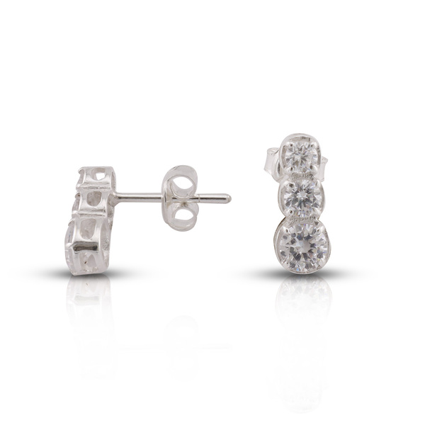 Silver Earings with stone 121381