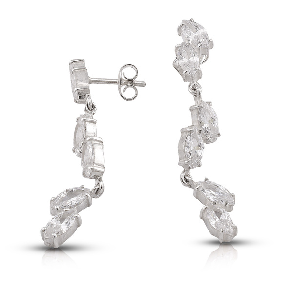 Silver Earings with stones 139387