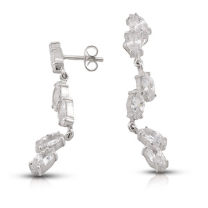 Silver earrings with CZ - Silver Earings with stones - 139387
