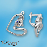 Silver Earings with stone 121046