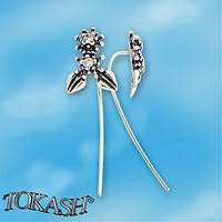 Silver Earings with stones 139057