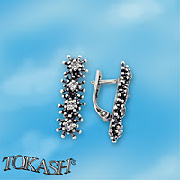 Silver Earings stones 138057