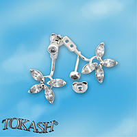 Silver Earings with stones 139066