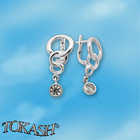 Silver Earings with stone 121052