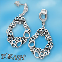 Silver Earings stones 136021
