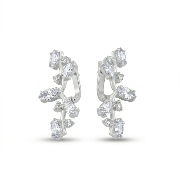 Silver Earings stones 137629