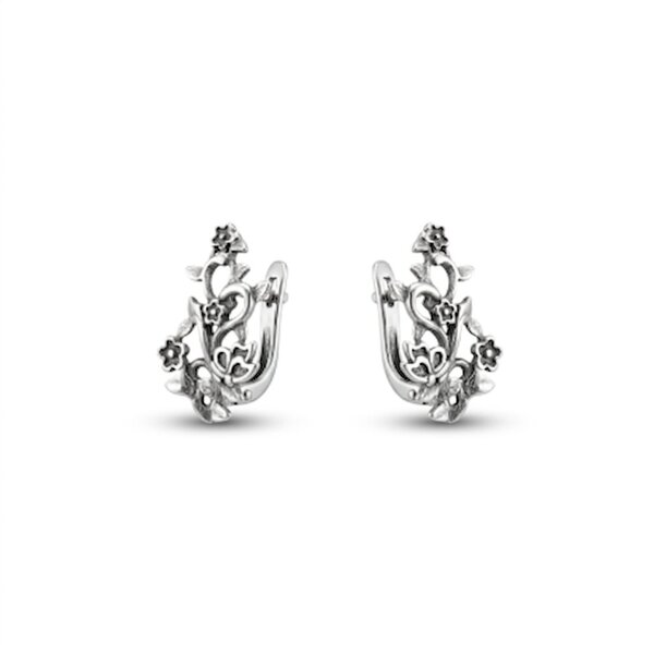 silver earrings 133627