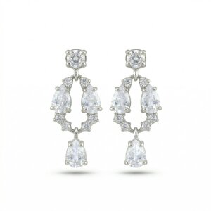 New models silver jewеllery - silver earrings - 137611