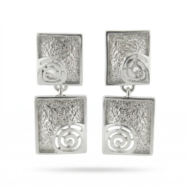 Silver Earings stones 132673
