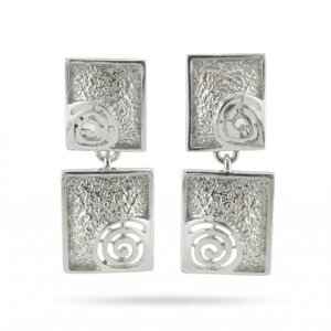 New models silver jewеllery - silver earrings - 132673