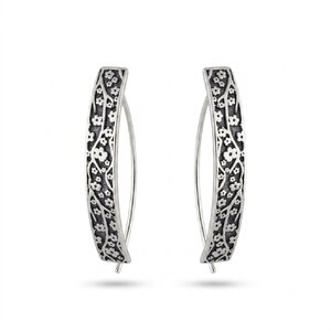 Silver Earings stones 136232