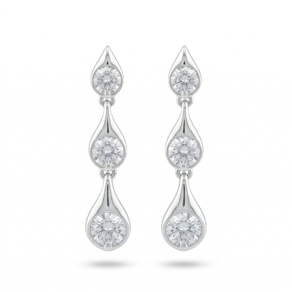 silver earrings 138771