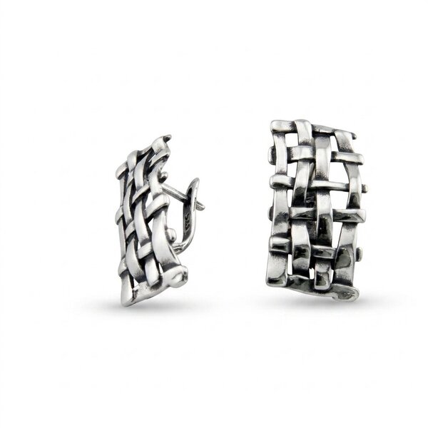 Silver Earings stones 136158