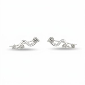 Silver earrings with CZ - Silver Earings with stones - 139318